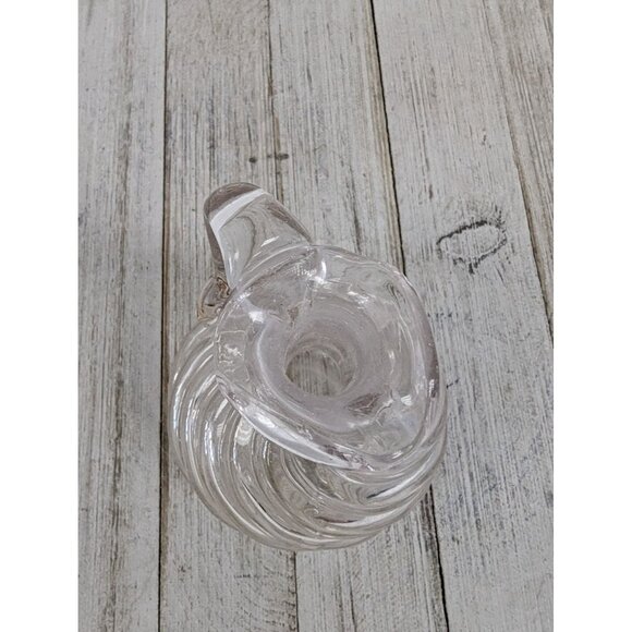 Optic Swirl Oil Cruet Light Pink No Stopper 5" Tall - Picture 6 of 7